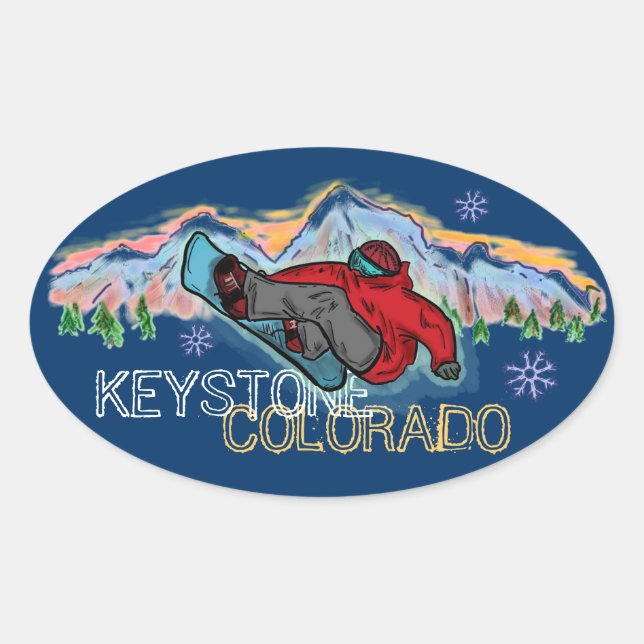 Adesivos de montanha Keystone Colorado (Frente)