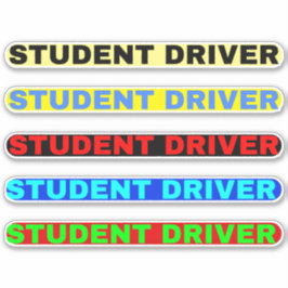 Adesivos de Motorista Estudante (Texto de Motorist