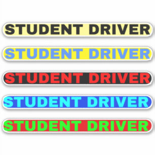 Adesivos de Motorista Estudante (Texto de Motorist