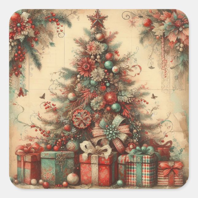 Adesivos de Natal Antigos (Frente)