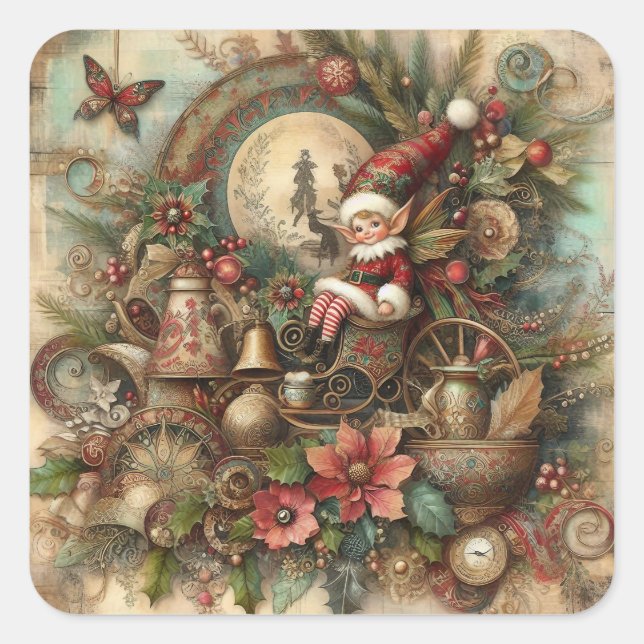 Adesivos de Natal Antigos (Frente)