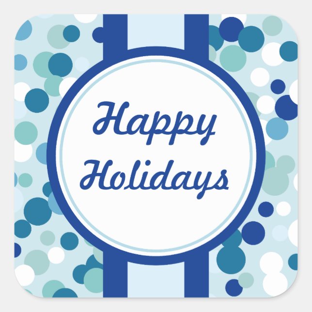 Adesivos de Natal Azul (Frente)