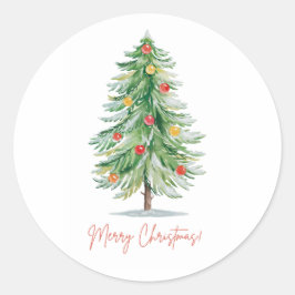 Adesivos de Natal Clássicos em Aquarela