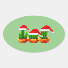 Adesivos de Natal com Tema de Cactus
