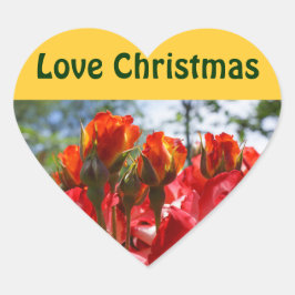 Adesivos de Natal de amor selos ROSAS Vermelhas Fl