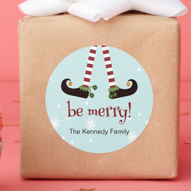 Adesivos de Natal divertidos em forma de Elfo Redo (Criador carregado)