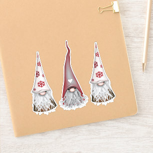 Adesivos de Natal do Gnome escandinavo