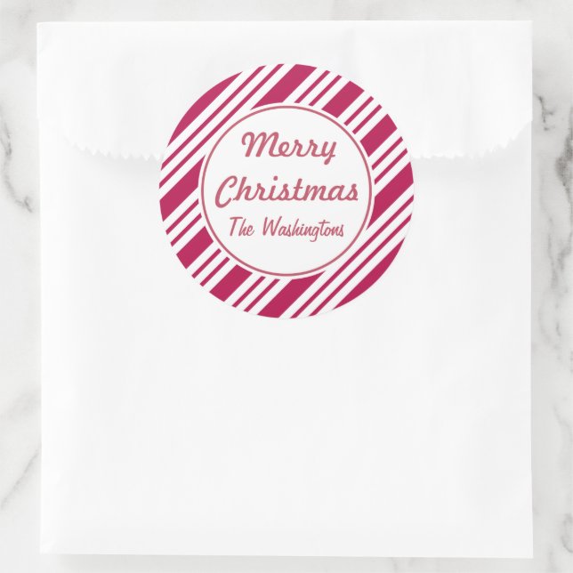 Adesivos de Natal Personalizados de Hortelã em Neg (Bolsa)