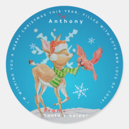 Adesivos de Natal Personalizados para Crianças 