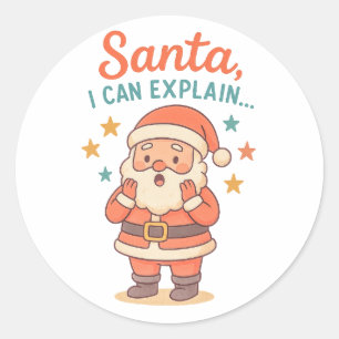 Adesivos de Natal Posso Explicar Papai Noel Engr
