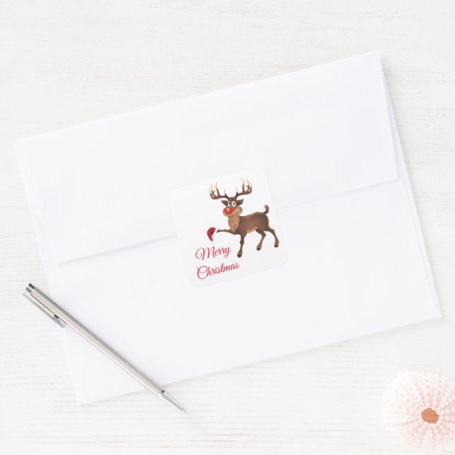 Adesivos de Natal-Rudolph (Envelope)