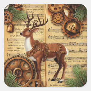 Adesivos de Natal Steampunk