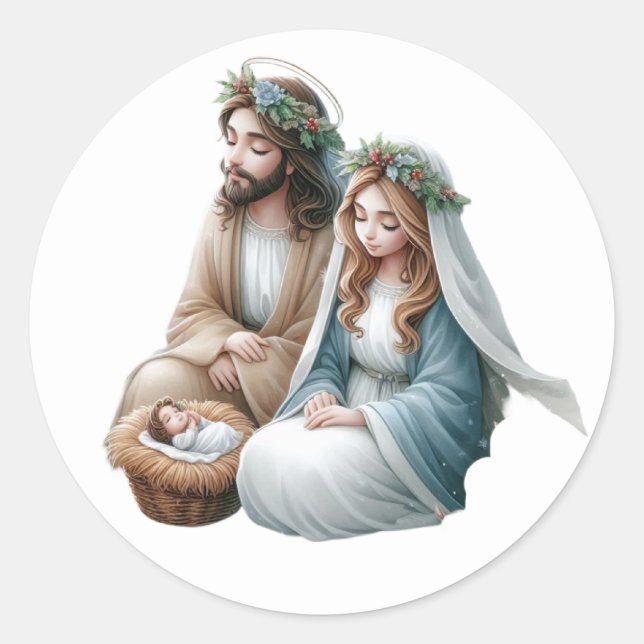 Adesivos de Natividade Festiva (Frente)