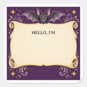Adesivos de Nome de Halloween de Apresentações Ass