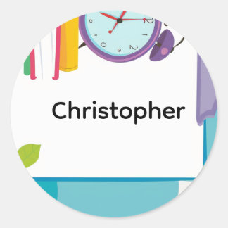 Adesivos de Nome de Livros Personalizados de Volta