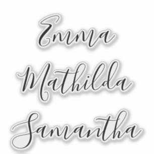 Adesivos de nome de madrinha personalizados com le