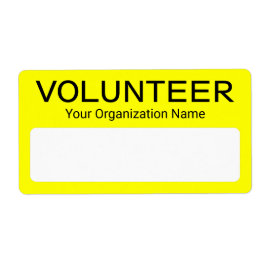 Adesivos de Nome de Voluntário Personalizados Amar