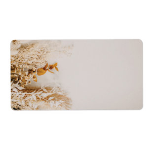 Adesivos de nome em branco para casamento floral b