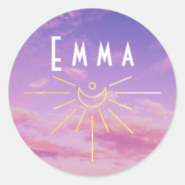 Adesivos de Nome Emma Redondos Sol Boho Hippie Ado