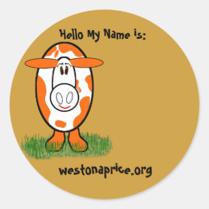 Adesivos de Nome para Encontros Weston Price