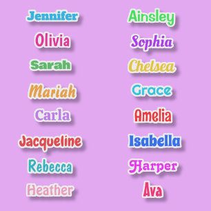 Adesivos de Nome Personalizados à Prova d'Água 