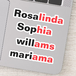 Adesivos de Nome Transparentes à Prova d'Água da T