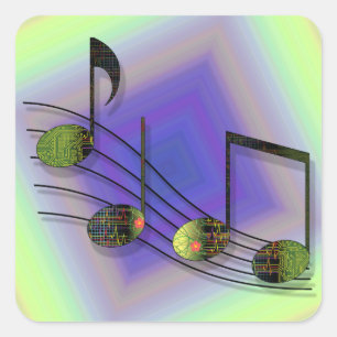 Adesivos de Notas de Dubstep
