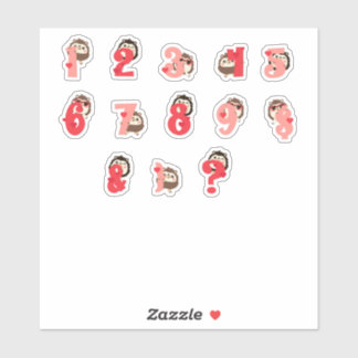 Adesivos de Números de Abraços de Ouriço | Letra d