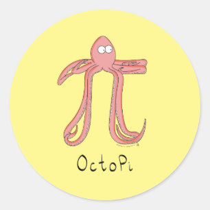 Adesivos de Octopus em forma de matemática