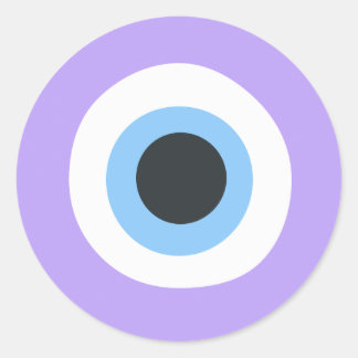adesivos de olho mau roxo 🧿 redondos