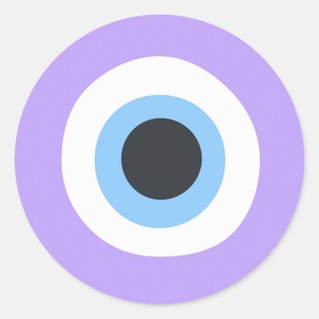 adesivos de olho mau roxo 🧿 redondos (Frente)