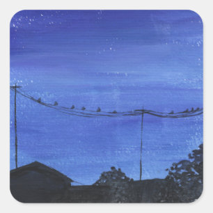 Adesivos de Paisagem Urbana Azul
