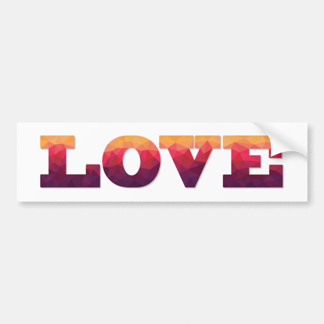 Adesivos de palavra amor em design geométrico mode (Frente)