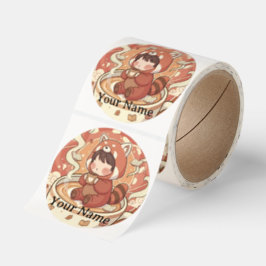 Adesivos de Panda Vermelho Divertidos para Criança