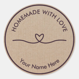 Adesivos de Papel Kraft Vintage Etiqueta de Presen