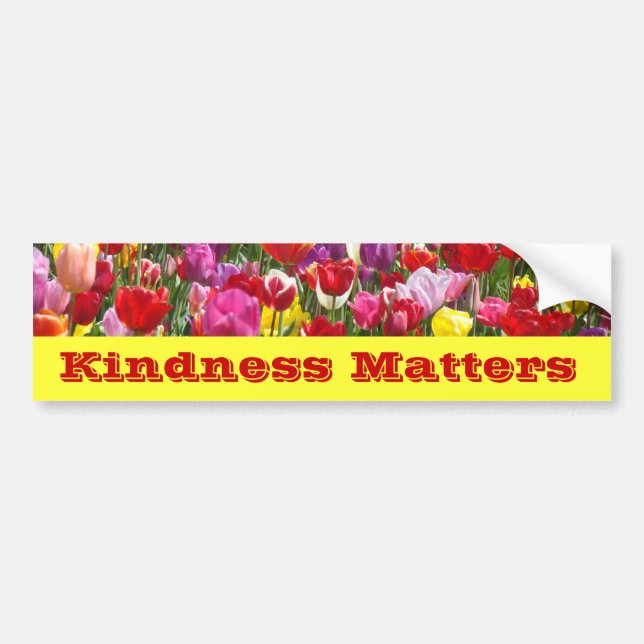 Adesivos de para-choque Kindness Matters Flores de (Frente)