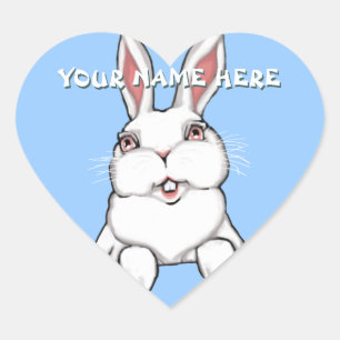 Adesivos de Páscoa personalizados de coelho de p