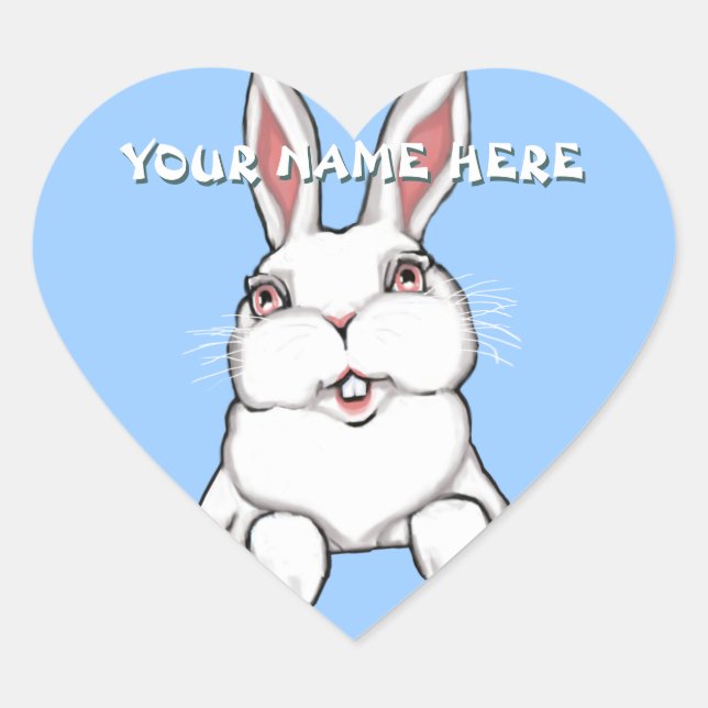 Adesivos de Páscoa personalizados de coelho de pás (Frente)