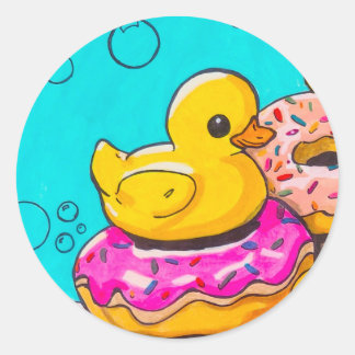 Adesivos de Pato e Donut