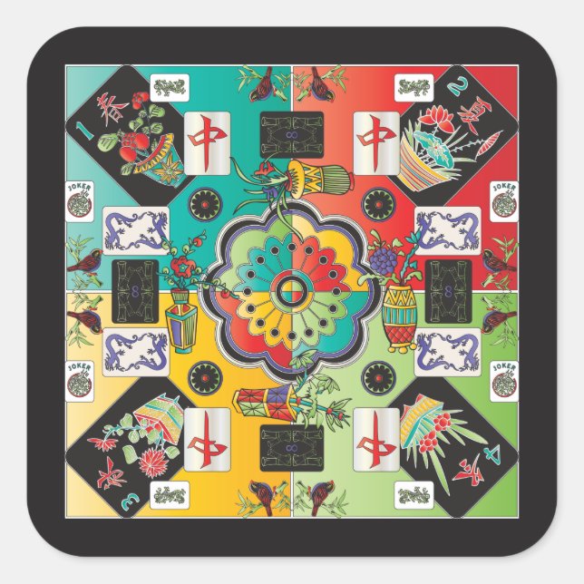 Adesivos de Peças de Mah Jongg (Frente)