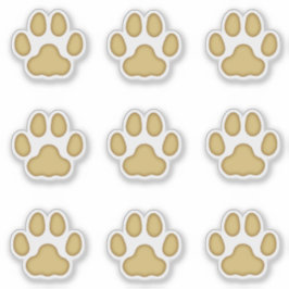 Adesivos de Pegadas de Pata de Gato Médias Bege Tr