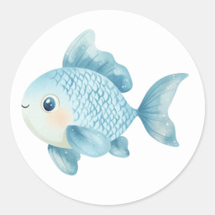 Adesivos de Peixes Fofos