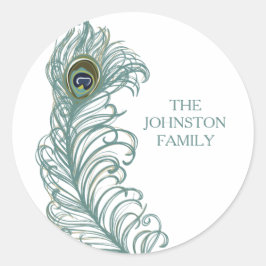 Adesivos de penas de peacock personalizados