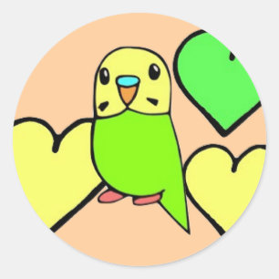 Adesivos de Periquito Verde
