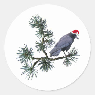 Adesivos de Pinheiro da Coruja do Papai Noel