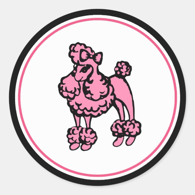 Adesivos de Poodle (Frente)