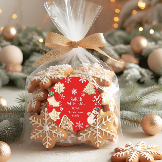 Adesivos de Presente de Biscoitos de Natal Lindos (Criador carregado)