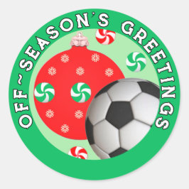Adesivos de presente de Natal de futebol