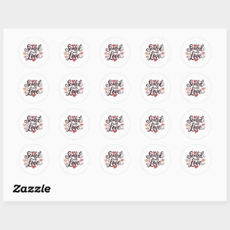 Adesivos de Presente - Etiqueta Selado com Amor