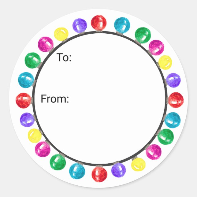 Adesivos de Presente para Enfeite de Natal (Frente)